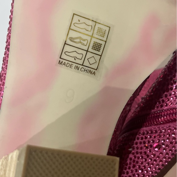 Women’s rhinestone cowboy style heeled boots sz 9 (pink) - Picture 11 of 13